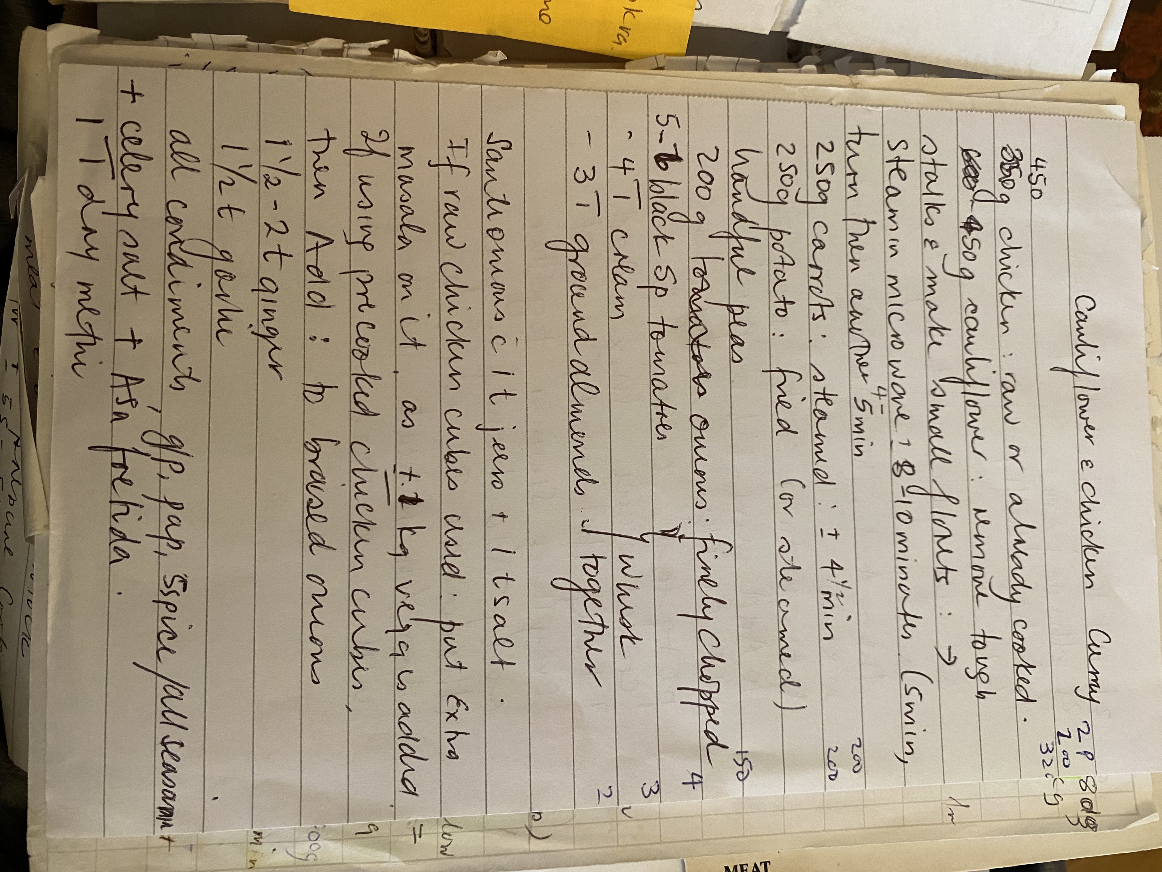 Cauliflower & Chicken Curry